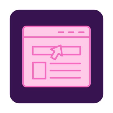 Web sayfası simgesi, vektör illüstrasyonu