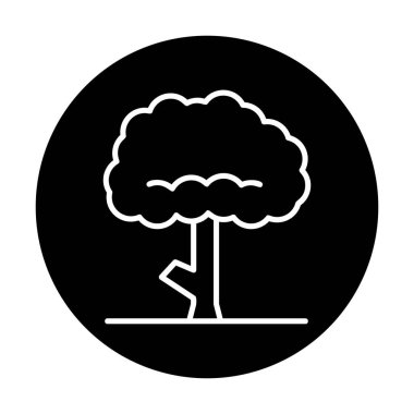 ağaç web simge vektör çizim