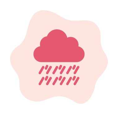 yağmur simgesi, vektör illüstrasyonu  