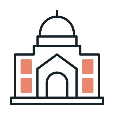 Cami bina simgesini, vektör çizim  