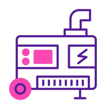 Elektrik Üretici simgesinin vektör çizimi                                        