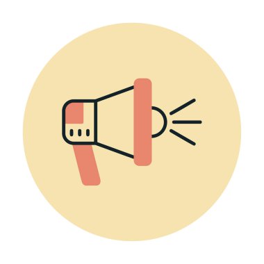 megafon simgesi vektörü web ve mobil tasarımınız için beyaz arkaplanda izole edilmiş, megafon logosu konsepti 