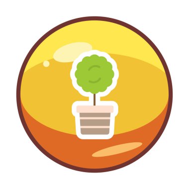 Myrtus bitki ikonu vektör çizimi