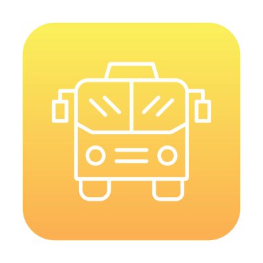 bus simgesi, vektör illüstrasyonu