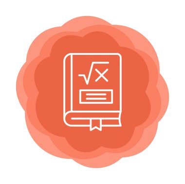 Matematik kitabı. Web simgesi basit illüstrasyon                         