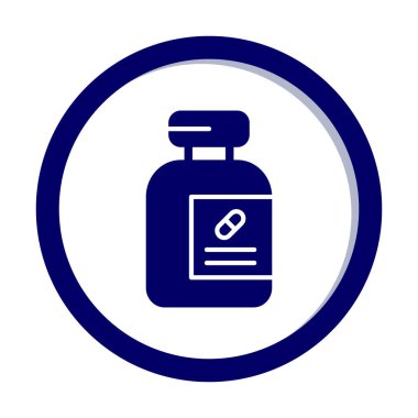 ilaç şişesi simgesi, vektör illüstrasyonu