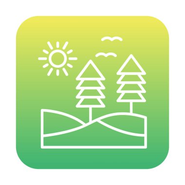 forest icon, vector illustration simple design