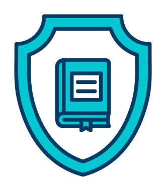 Kitap simgesini, basit biçimi, vektör illüstrasyonunu koru 