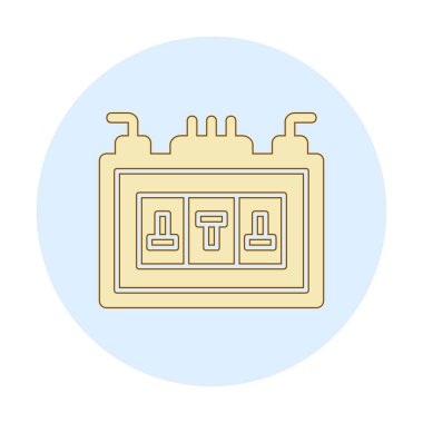 Sigorta kutusu mu? Web simgesi basit tasarım