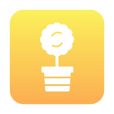 Myrtus bitki ikonu vektör çizimi