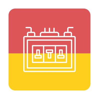 Sigorta kutusu mu? Web simgesi basit tasarım