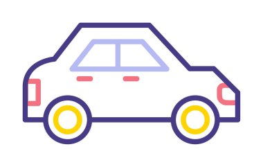 Araba düz simgesi. Vektör çizim 