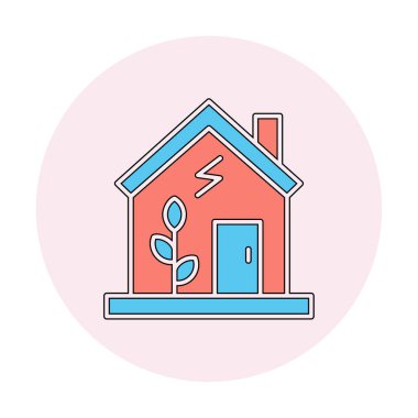 vector illustration of Green house icon 