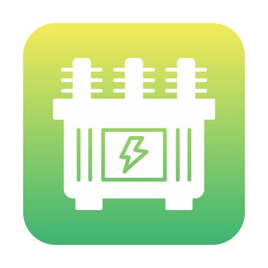 Batarya güç ikonu vektör illüstrasyonu. Dönüştürücü                         