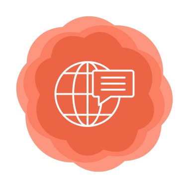 Dünya İletişim vektör simgesi modern illüstrasyon             