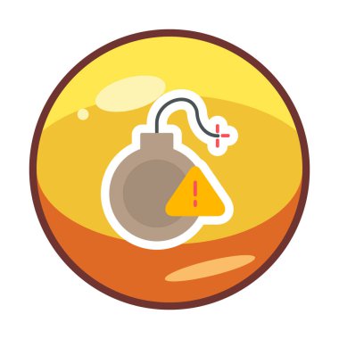 Uyarı işareti simgesinin vektör illüstrasyonu 