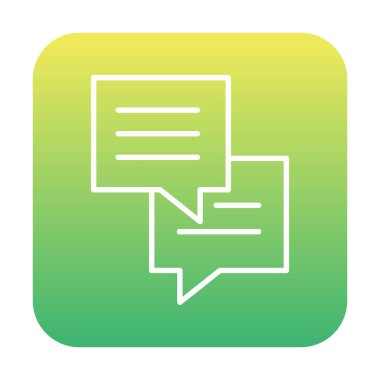 Sohbet ileti simgesi, vektör illüstrasyonu 