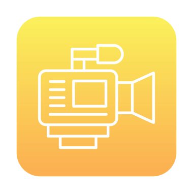 video kamera simgesi, vektör illüstrasyonu basit tasarım