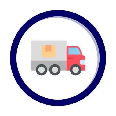 kamyon simgesi, vektör illüstrasyonu