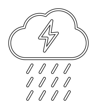 yağmur simgesi, vektör illüstrasyonu  