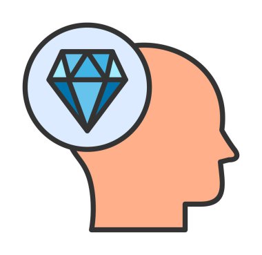 Elmas simgesi, vektör illüstrasyonu basit tasarım