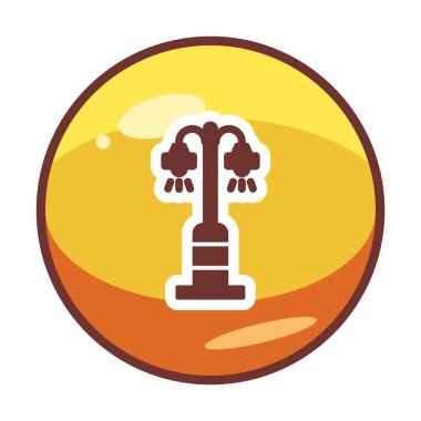 Sokak lambası. Web simgesi basit illüstrasyon 