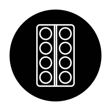 Modern İlaç simgesinin vektör illüstrasyonu                           