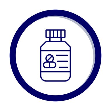 Hapları şişe simge vektör çizim   