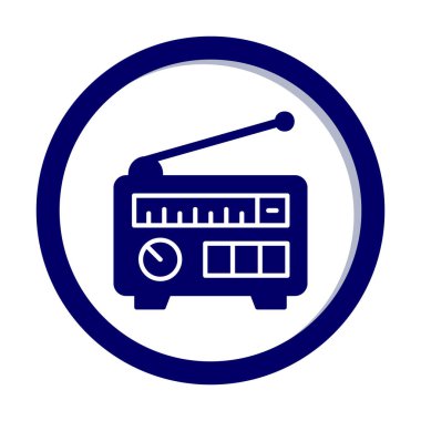 radyo simgesi web basit illüstrasyon