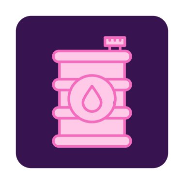 Yağ varili düz ikon vektör çizimi