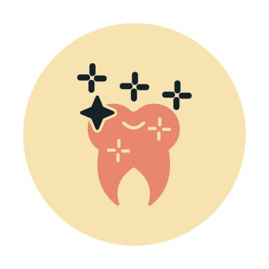 Basit Parlak Diş simgesi, vektör illüstrasyonu