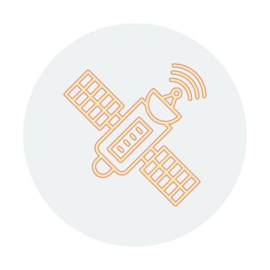 Uydu Simgesi, vektör illüstrasyonu 