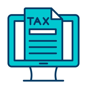 Çevrimiçi Vergi simgesi vektör çizimi