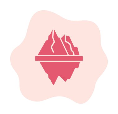 Arkaplanda izole edilmiş Iceberg vektör simgesi.