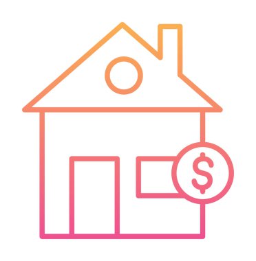 Emlak simgesi vektör illüstrasyon grafik şablonu 