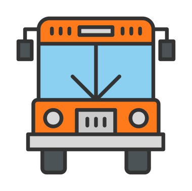 bus simgesi, vektör illüstrasyonu