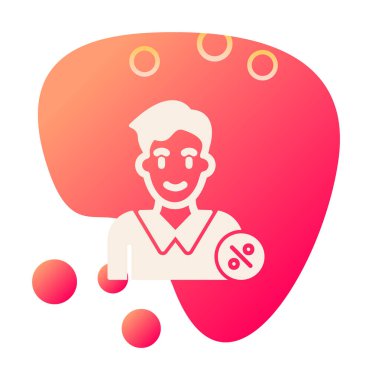 Erkek istihdam avatarının vektör illüstrasyonu 