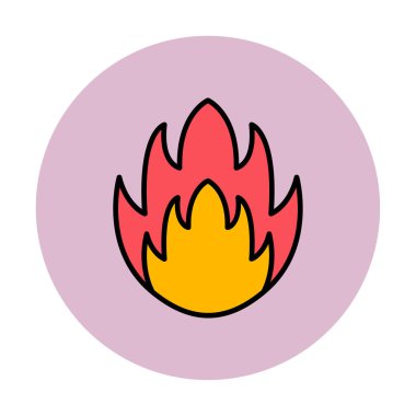 Ateş simgesi tasarımının vektör illüstrasyonu