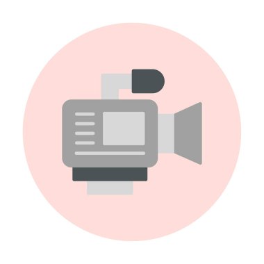 video kamera simgesi, vektör illüstrasyonu basit tasarım