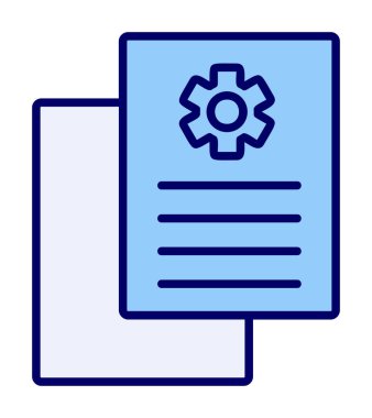 Çalışma Raporu. Web simgesi basit illüstrasyon