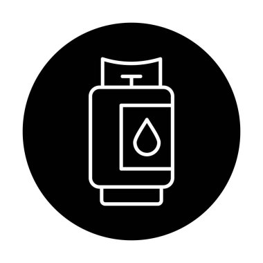 Gaz Silindiri Simgesi vektör illüstrasyon tasarımı