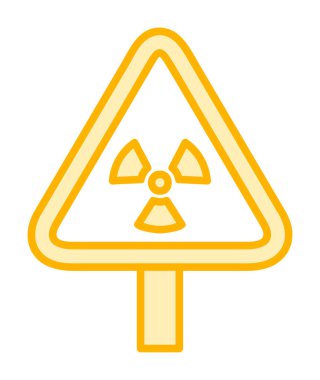 Radyasyon işareti. Web simgesi basit tasarım