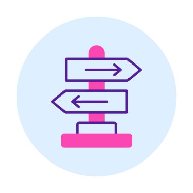 Yön düz simge, vektör illüstrasyonu