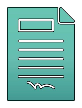 contract icon, vector illustration simple design