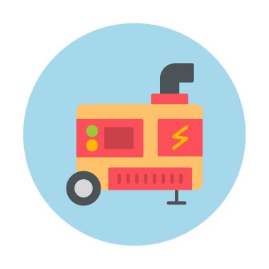 Elektrik Üretici simgesinin vektör çizimi                                        