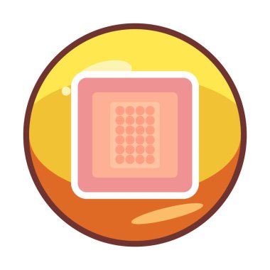 Nikotin Yaması ikon vektör illüstrasyon tasarımı