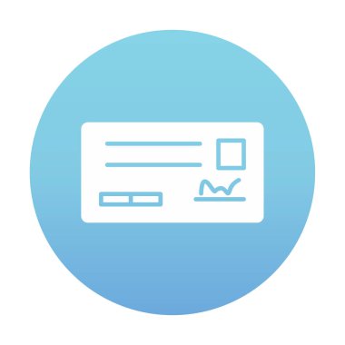 Çek çizgisi vektör simgesi