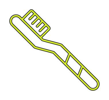 Diş fırçası izole edilmiş simge ögesinin vektör çizimi