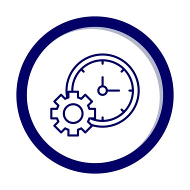 Zaman Yöneticisi web simgesi vektör illüstrasyonu