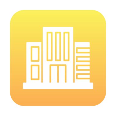 Otel binası ikon vektör illüstrasyonu                 